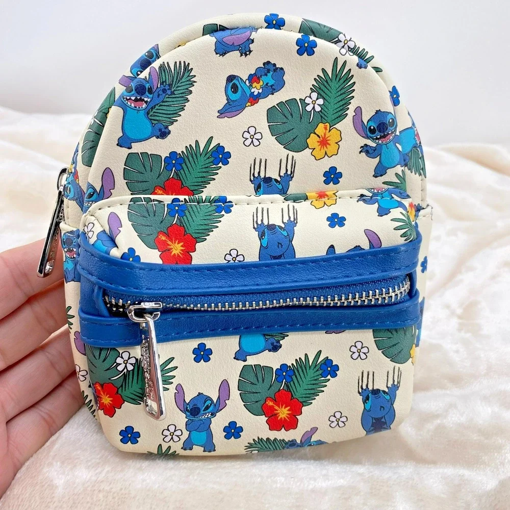 Loungefly Disney Parks Stitch Tropical Floral Wristlet Mini Backpack New
